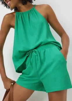 Shorts>Papaya Green Co Ord Shorts