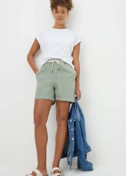 Shorts>Papaya Green Jersey Comfort Shorts