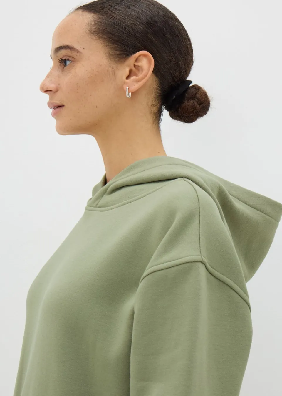 Tops>Papaya Green Longline Hoodie