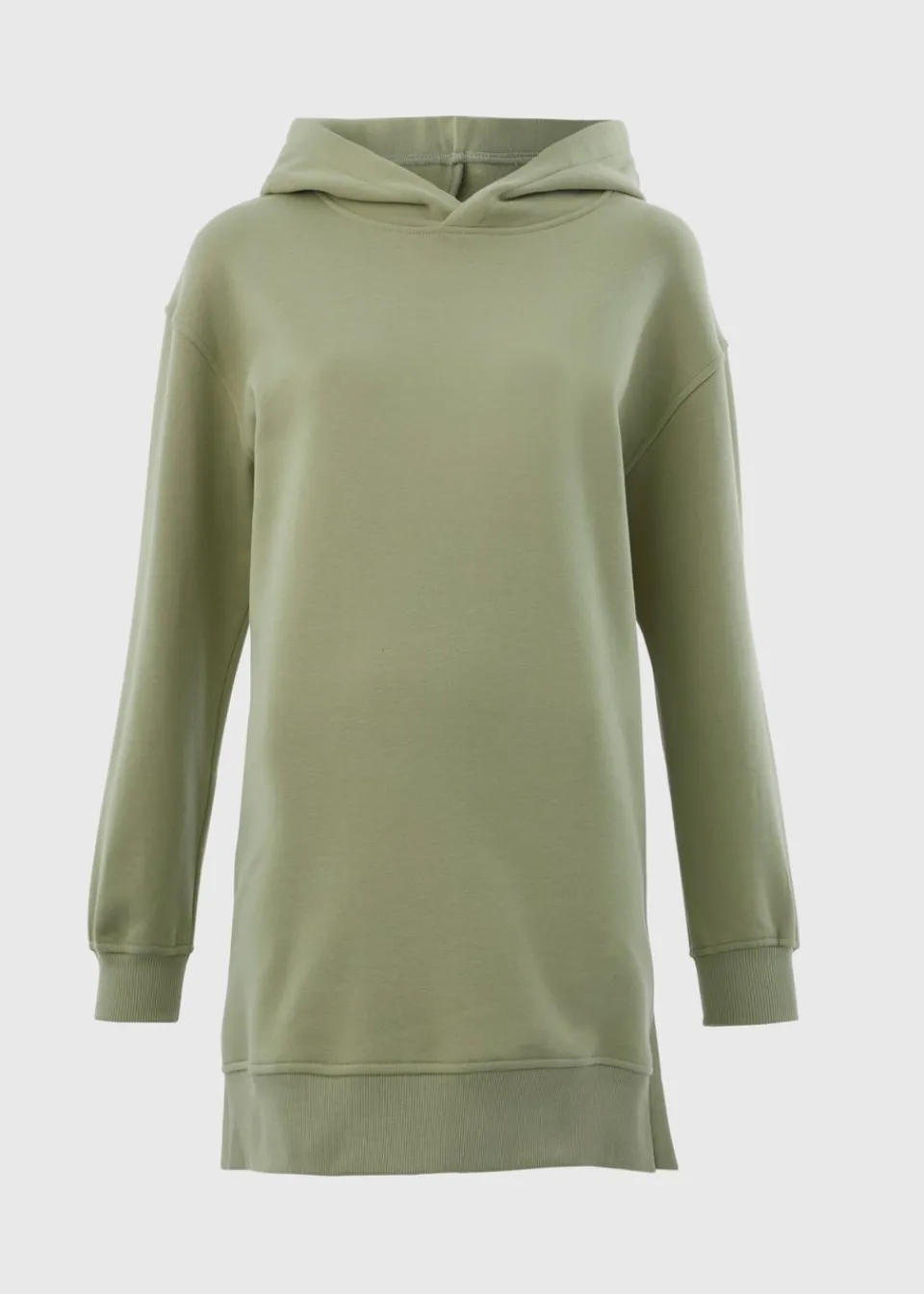 Tops>Papaya Green Longline Hoodie