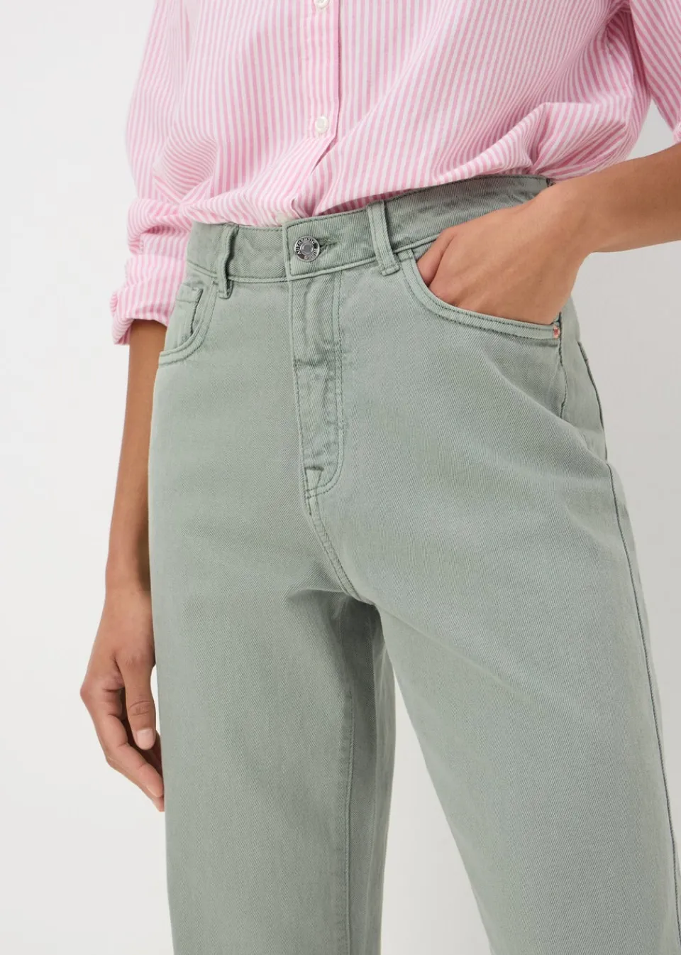 Jeans & Jeggings>Papaya Denim Green Mom Jeans Sagegreen