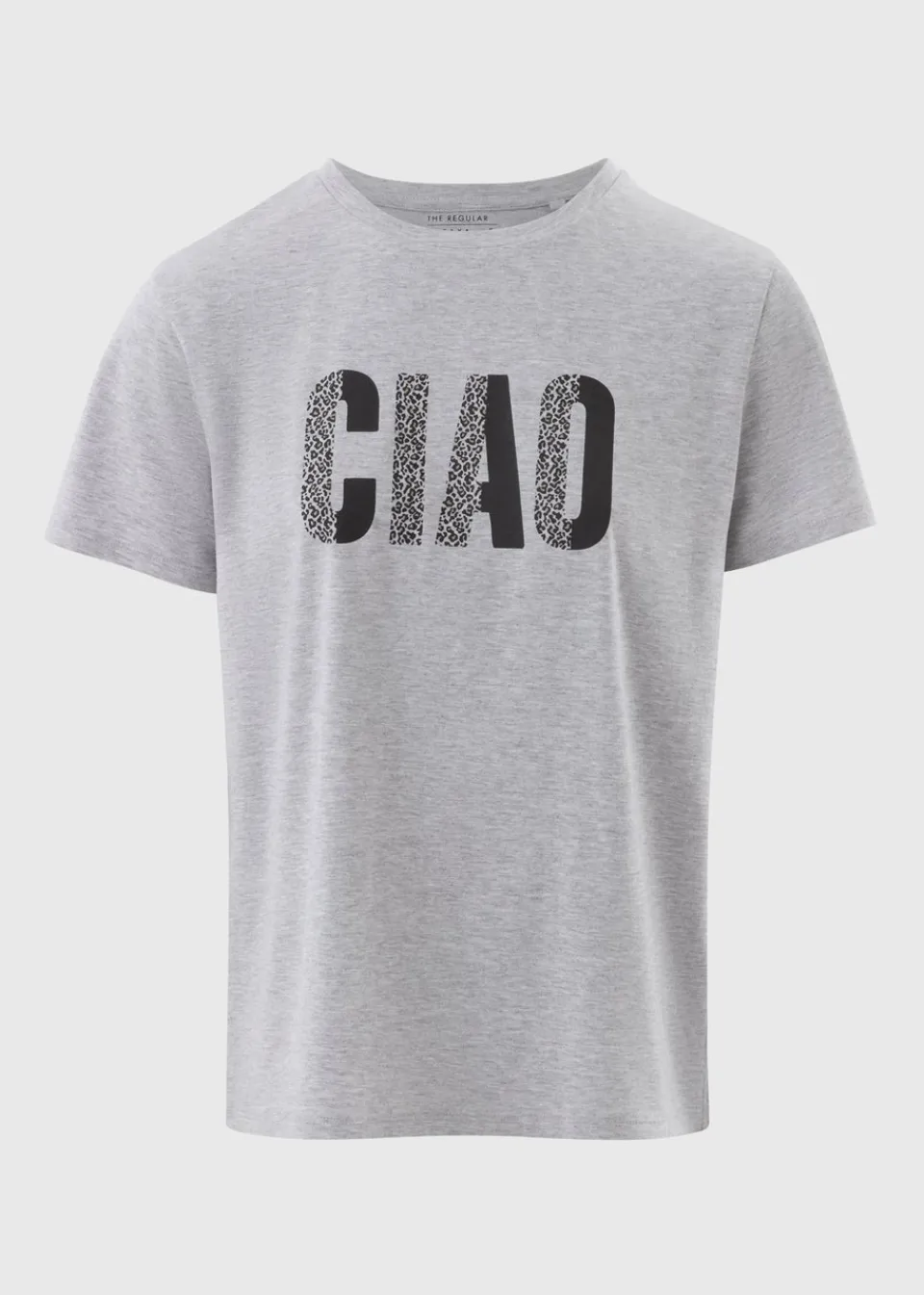 T-Shirts>Papaya Grey Ciao T-Shirt