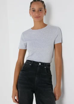 T-Shirts>Papaya Grey Fitted Short Sleeve T-Shirt
