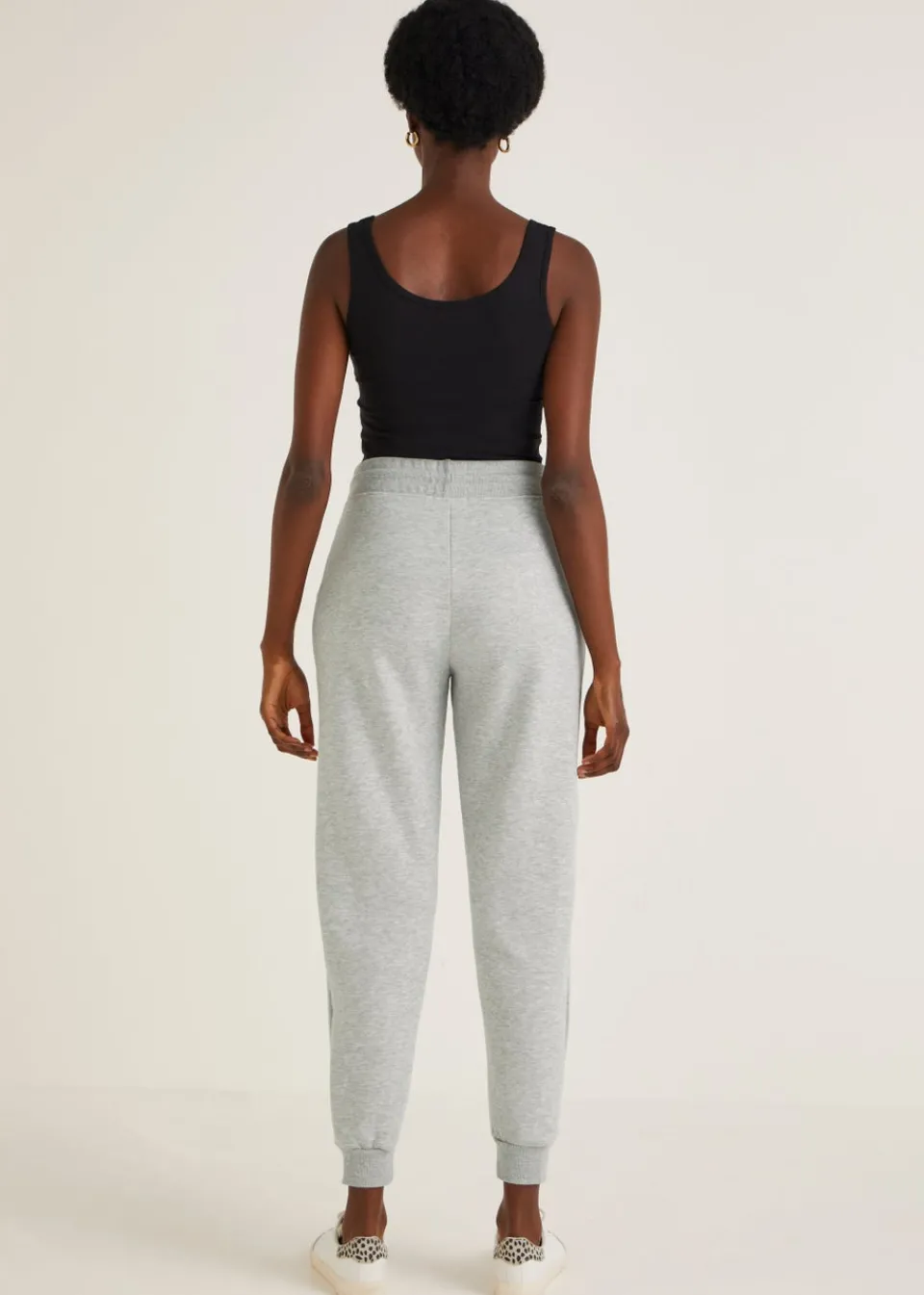 Trousers>Papaya Tapered Jogging Bottoms Grey
