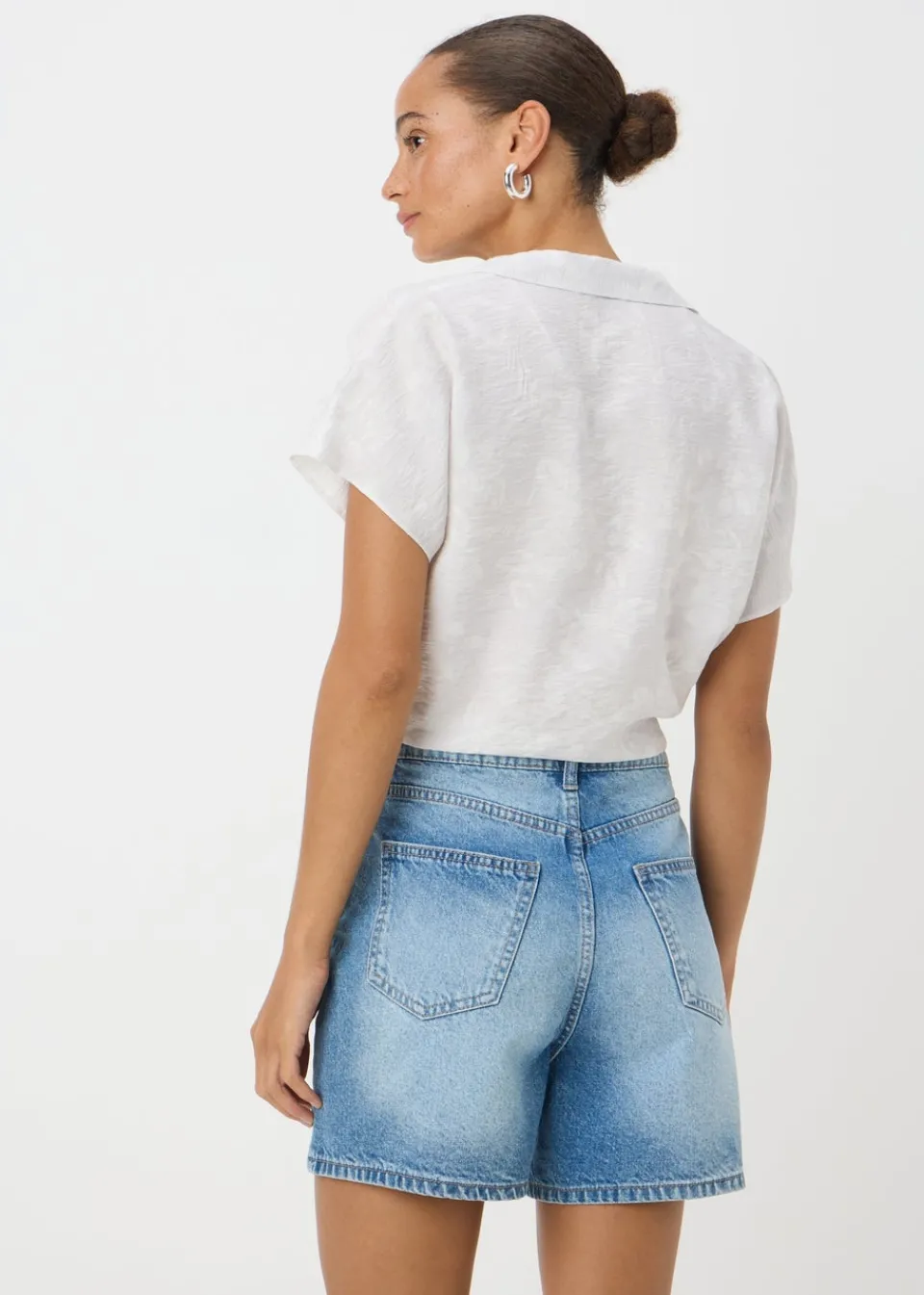 Tops>Papaya Grey Tie Waist Shirt