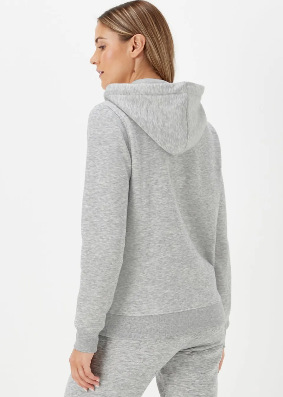 Tops>Papaya Grey Zip Up Hoodie