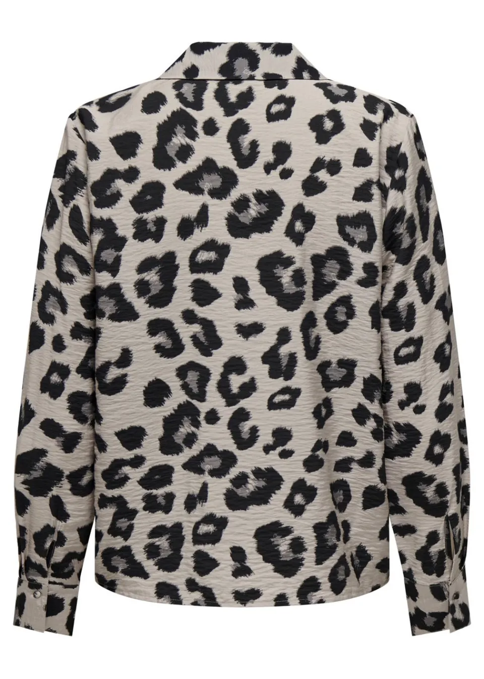 Tops>JDY Beige Animal Satin Shirt