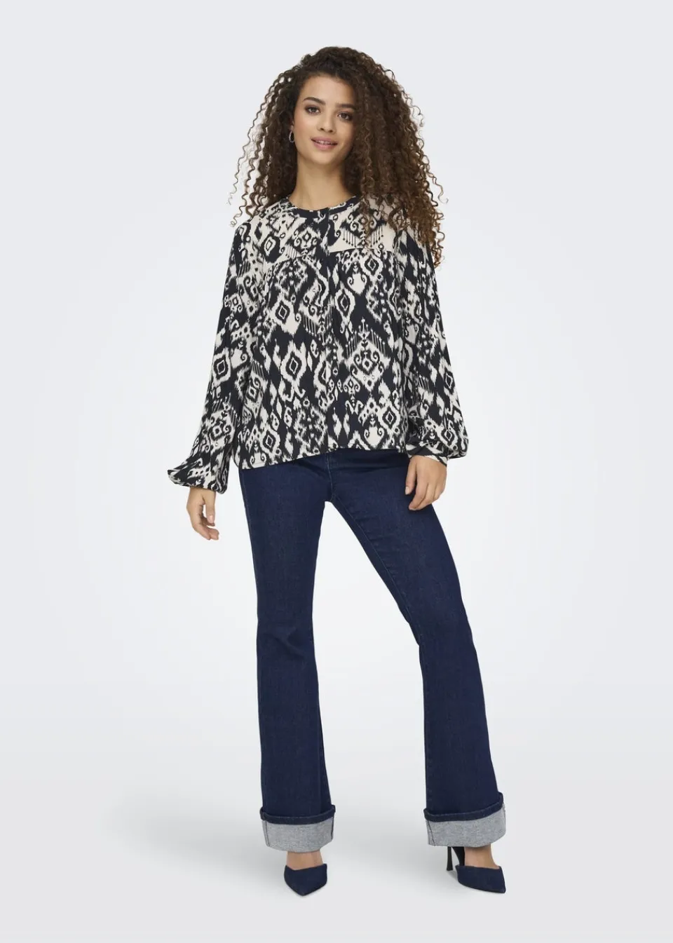 Tops>JDY Black Tiger Blouse