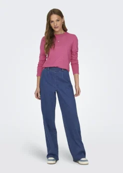 Jeans & Jeggings>JDY Blue Geggo Button Jeans
