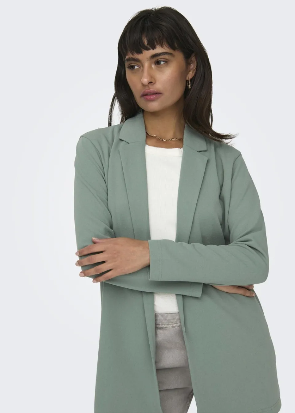 Coats & Jackets>JDY Green Geggo Ruched Blazer