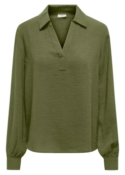 Tops>JDY Green Long Sleeve Blouse