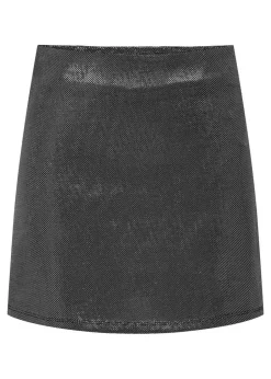 Skirts>JDY Silver Glitter Mini Skirt