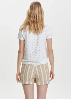 T-Shirts> JDY White Cut Out Cathinka T-Shirt