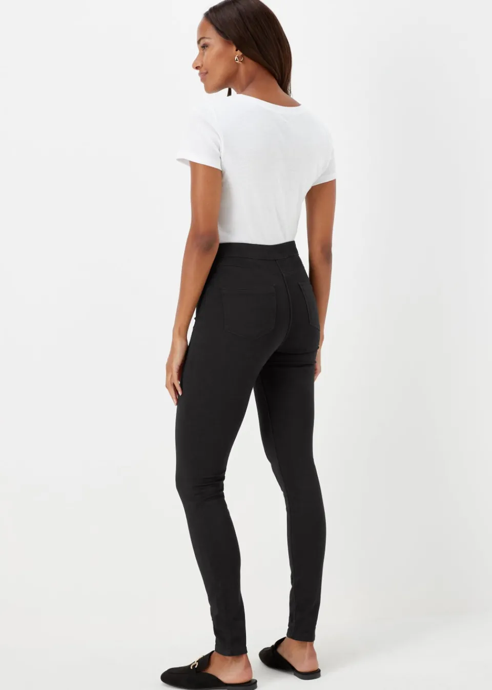 Jeans & Jeggings>Papaya Denim Jessie Black High Waisted Skinny Jeans (Long Length)