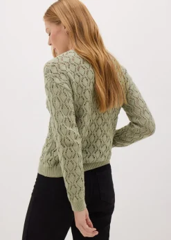 Tops>Papaya Khaki Bobble Stitch Jumper