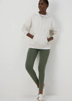 Loungewear>Papaya Cotton Leggings Khaki