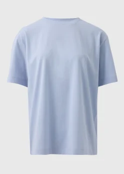 T-Shirts>Papaya Light Blue Oversized Fit T-Shirt