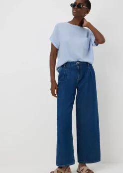 Tops>Papaya Light Blue Pocket Box Top
