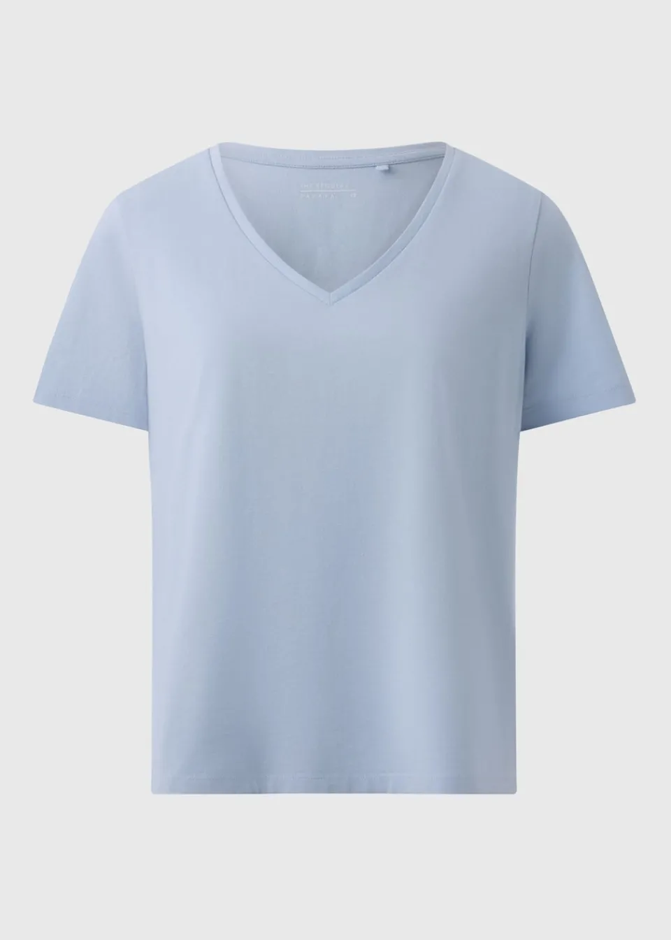 T-Shirts>Papaya Light Blue V-Neck Regular Fit T-Shirt