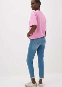 Jeans & Jeggings>Papaya Denim Lightwash Relaxed Skinny Jeans