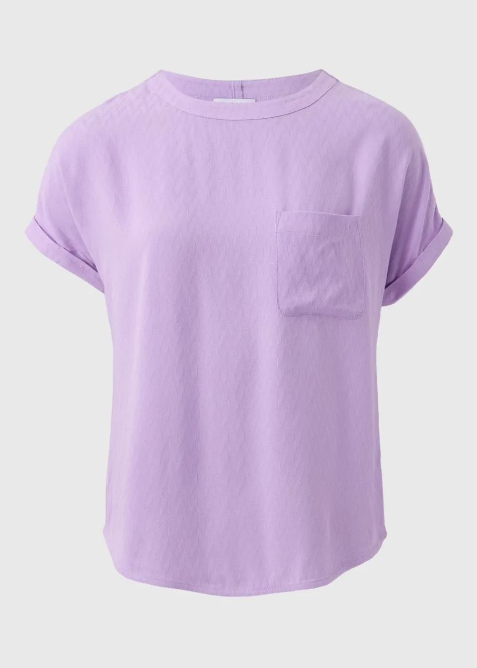 Tops>Papaya Lilac Pocket Box Top