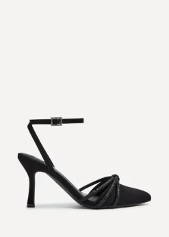 Footwear>Linzi Deana Black Faux Suede Court Heel