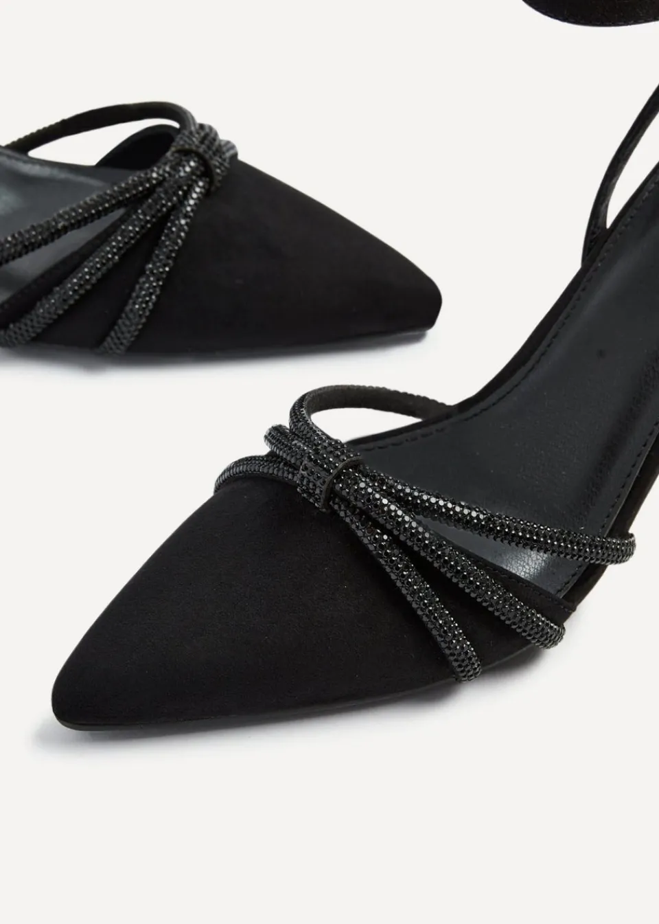 Footwear>Linzi Deana Black Faux Suede Court Heel