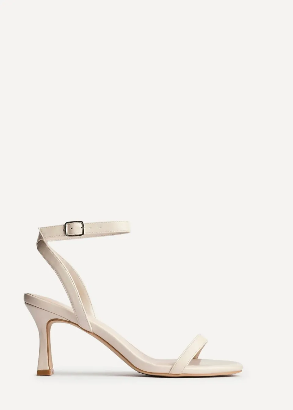 Footwear>Linzi Elevate Sand Faux Leather Barely There Stiletto Heeled Sandals