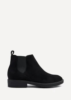 Footwear>Linzi Karina Black Faux Suede Classic Chelsea Boot