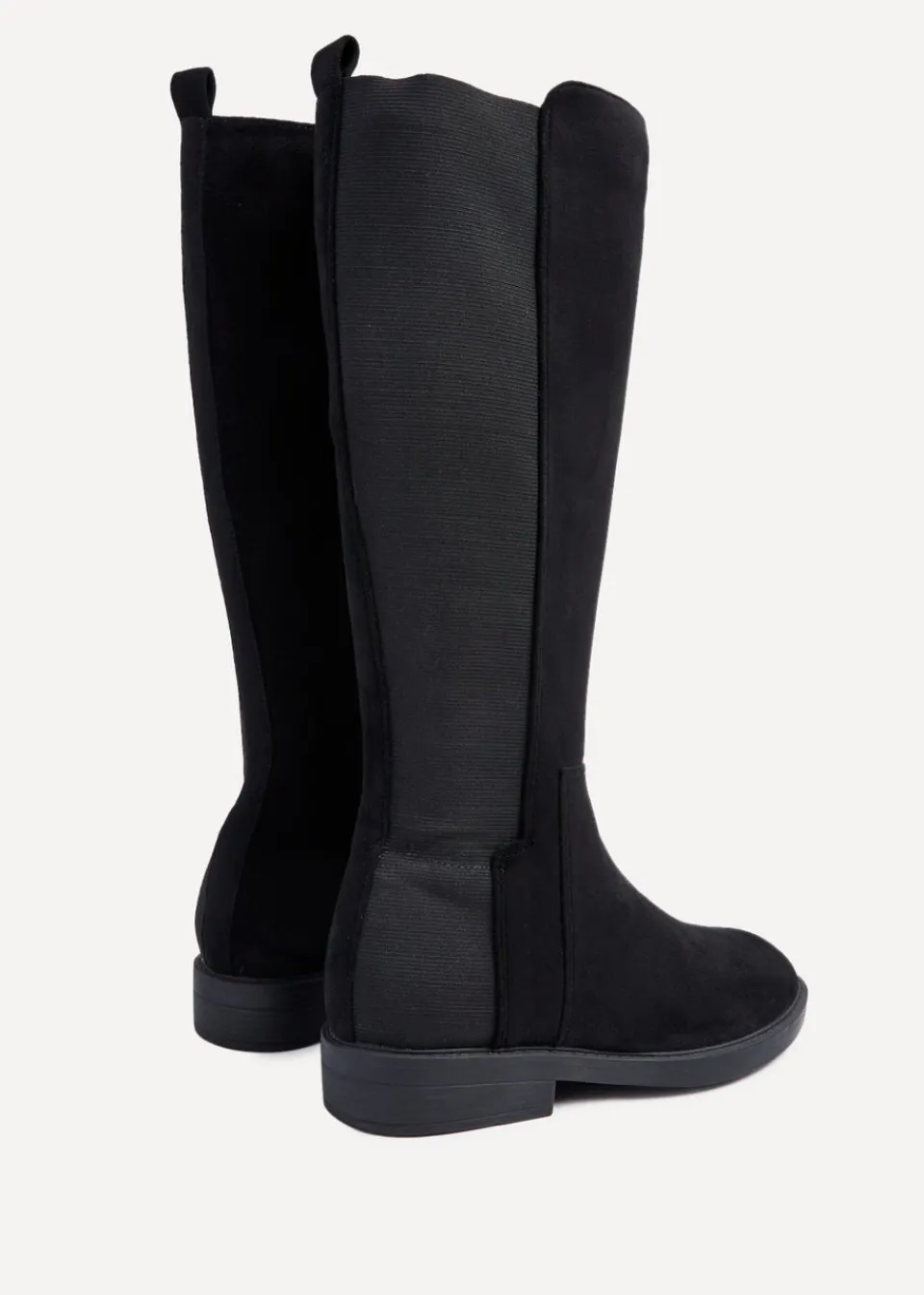 Footwear>Linzi Knight Black Faux Suede High Leg Boot