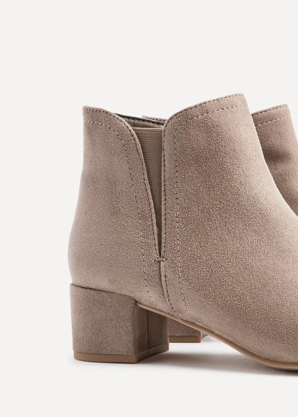 Footwear>Linzi Manor Mocha Faux Suede Block Heeled Ankle Boot