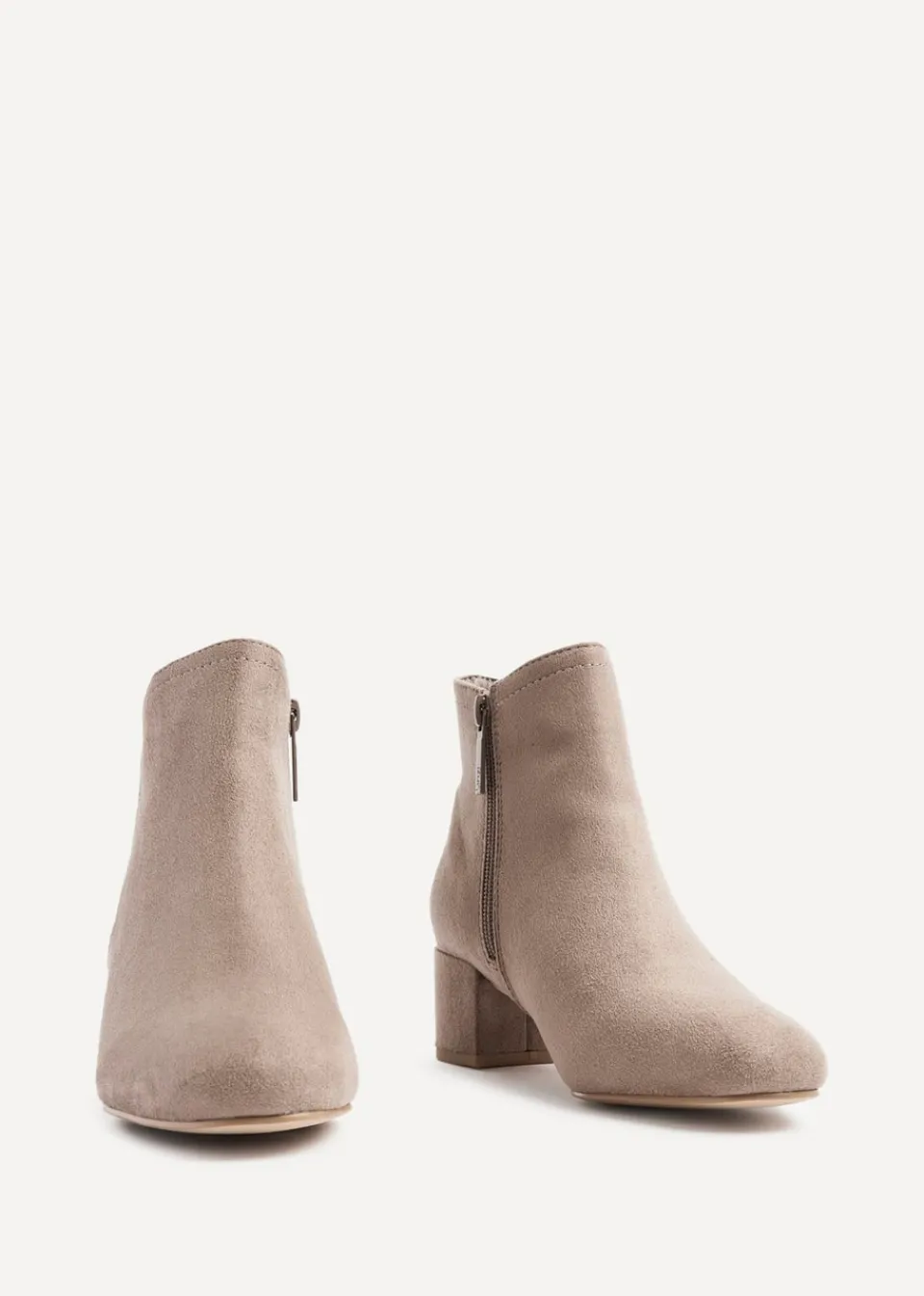Footwear>Linzi Manor Mocha Faux Suede Block Heeled Ankle Boot