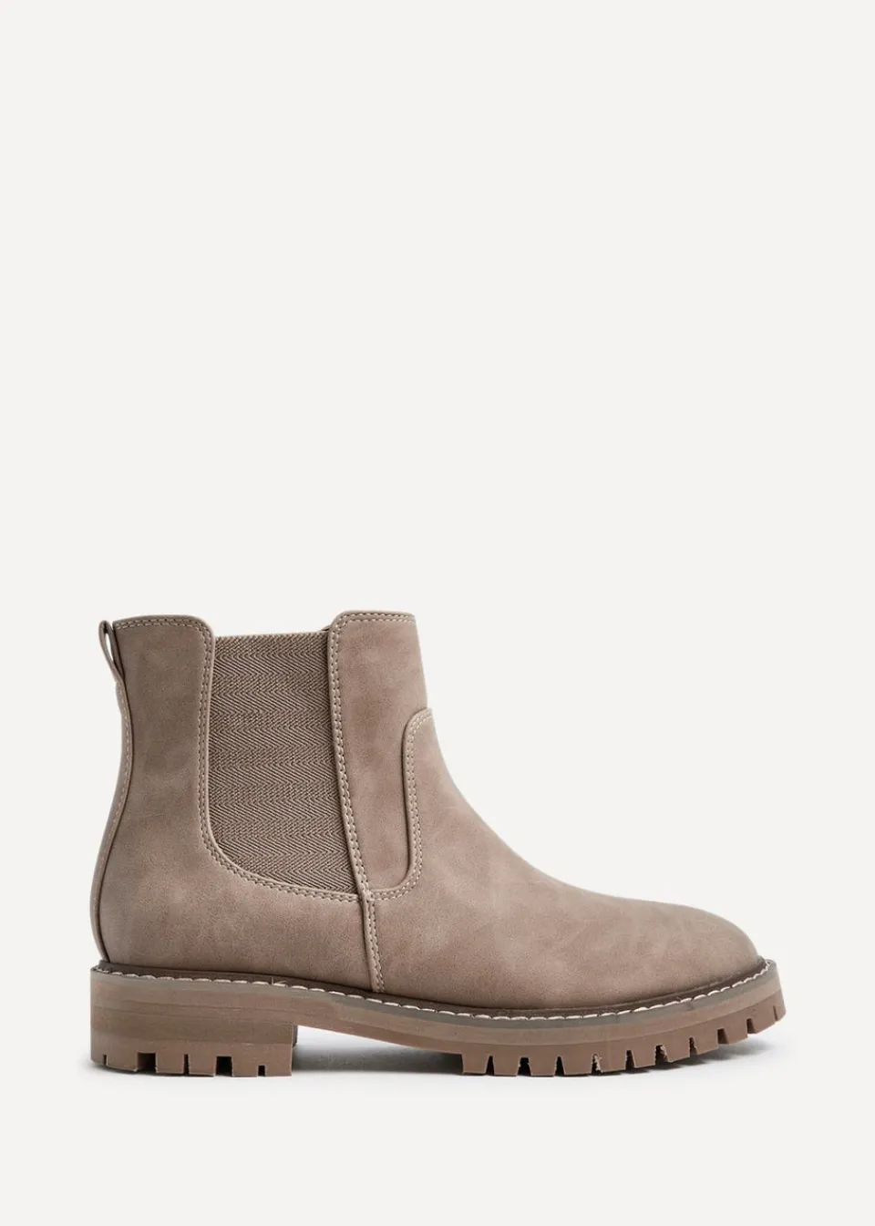 Footwear>Linzi Porter Taupe Nubuck Classic Chelsea Boot