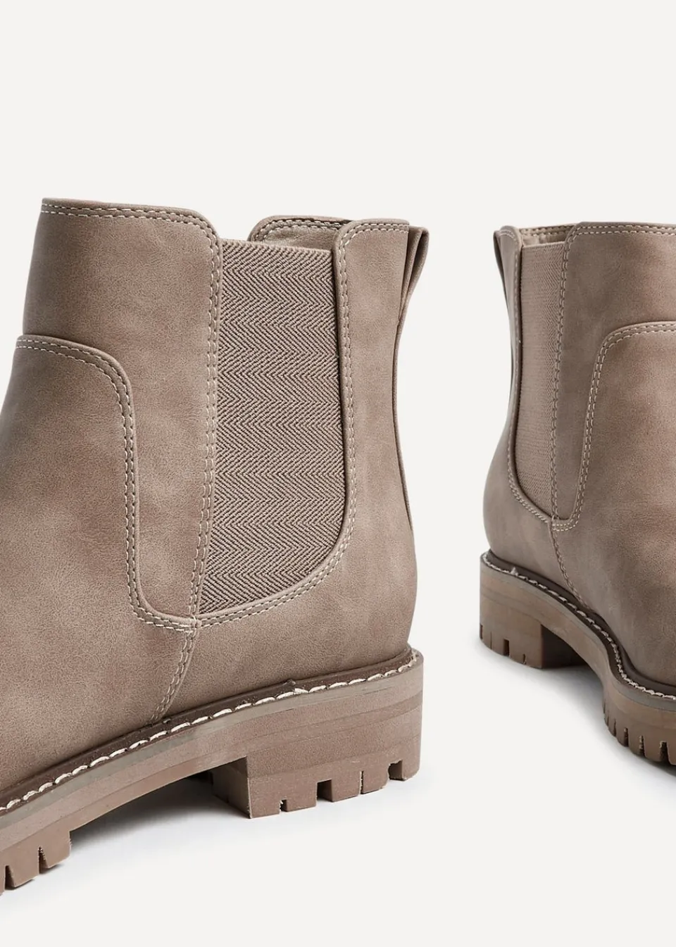 Footwear>Linzi Porter Taupe Nubuck Classic Chelsea Boot
