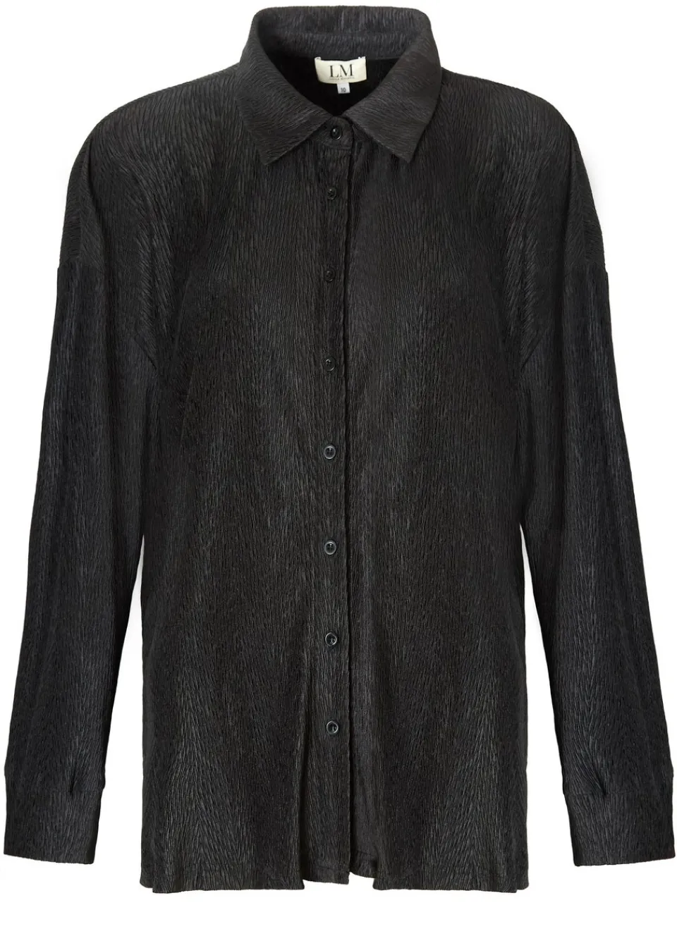 Tops>Little Mistress Co Ord Plisse Shirt by Vicky Pattison Black