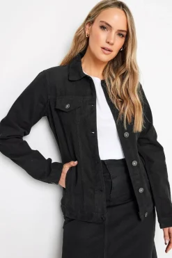 Coats & Jackets>Long Tall Sally Black Denim Button Through Jacket