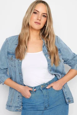 Coats & Jackets>Long Tall Sally Blue Mid Wash Denim Jacket