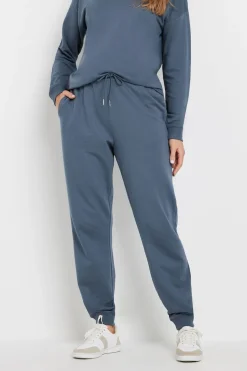 Trousers>Long Tall Sally Denim Blue Cuffed Joggers