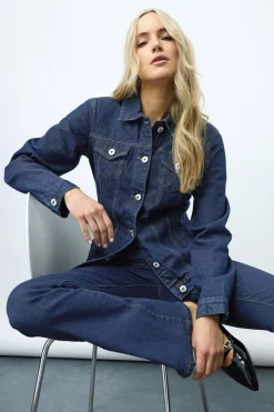 Coats & Jackets>Long Tall Sally Indigo Blue Denim Jacket