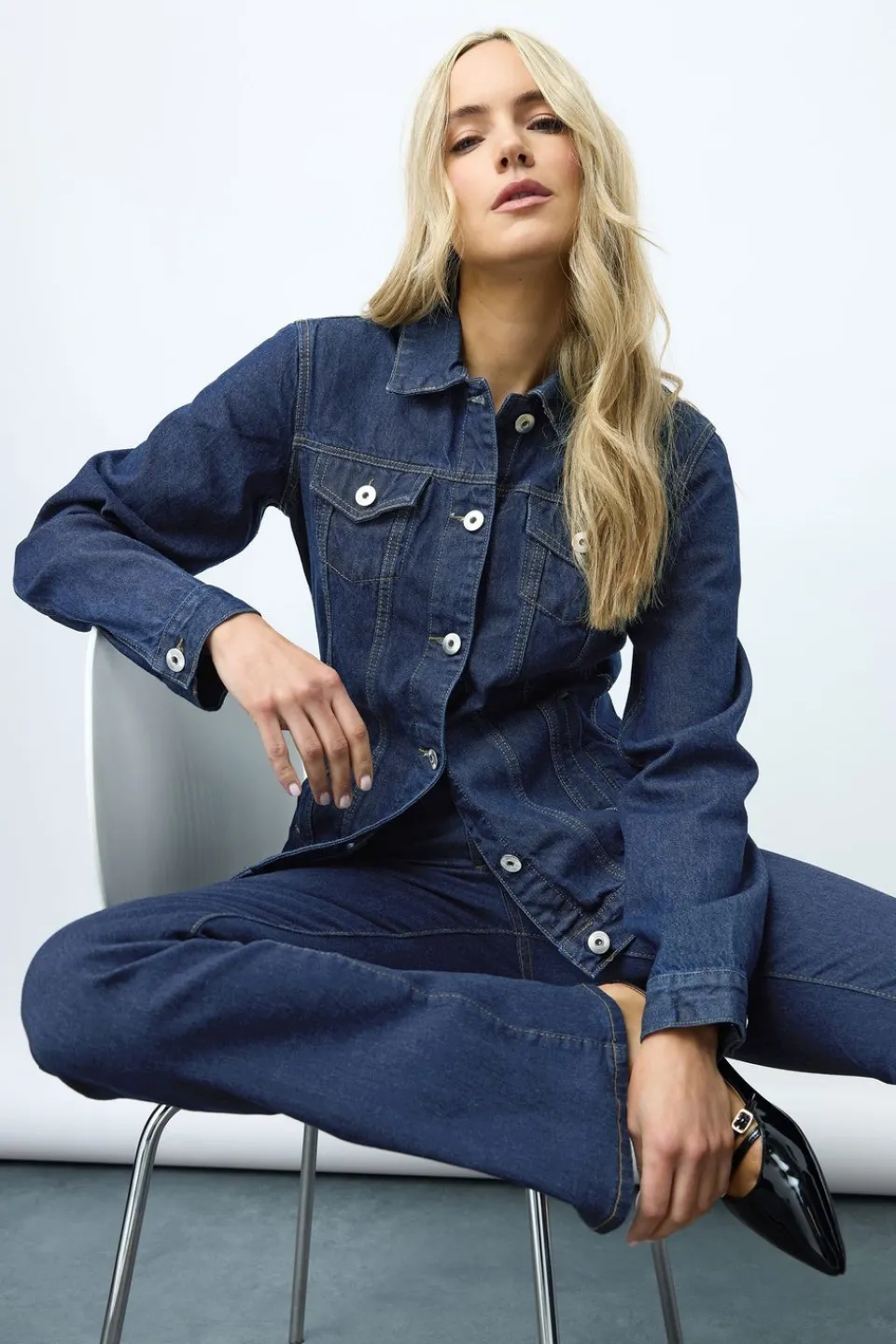 Coats & Jackets>Long Tall Sally Indigo Blue Denim Jacket