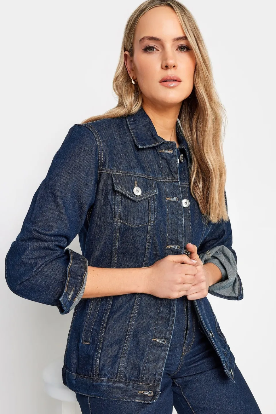 Coats & Jackets>Long Tall Sally Indigo Blue Denim Jacket