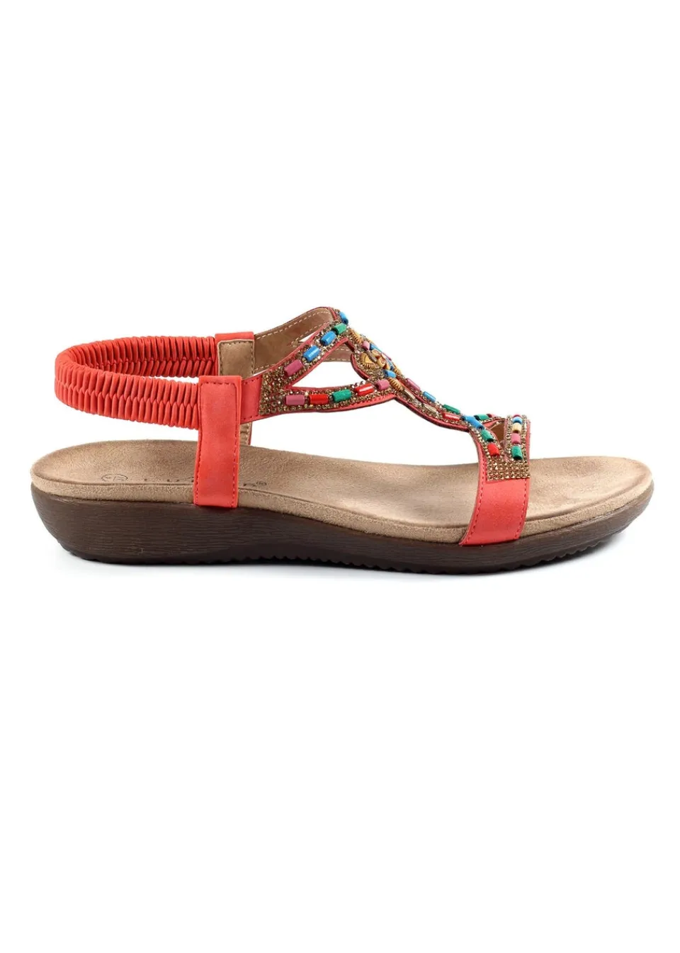 Footwear>Lunar Orange Mariella Sandal
