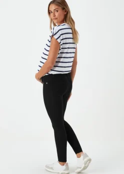 Jeans & Jeggings>Papaya Denim Maternity April Black Over The Bump Skinny Jeans