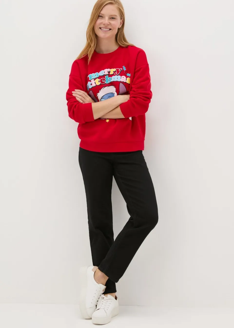 Tops>Disney Merry Stitchmas Sweatshirt
