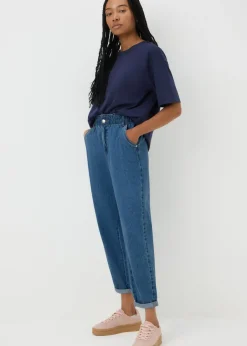 Jeans & Jeggings>Papaya Denim Mid Wash Paperbag Jeans MidWash