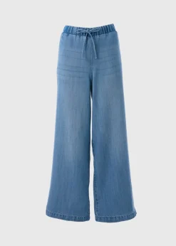 Jeans & Jeggings>Papaya Wide Leg Comfort Jeans MidWash
