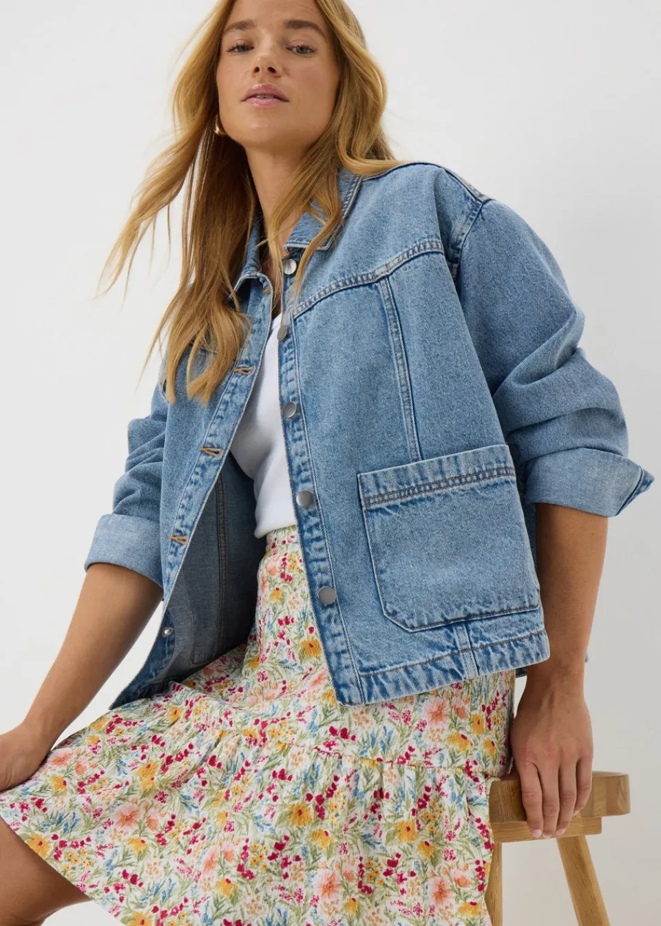 Skirts>Papaya Multicolour Floral Mini Skirt