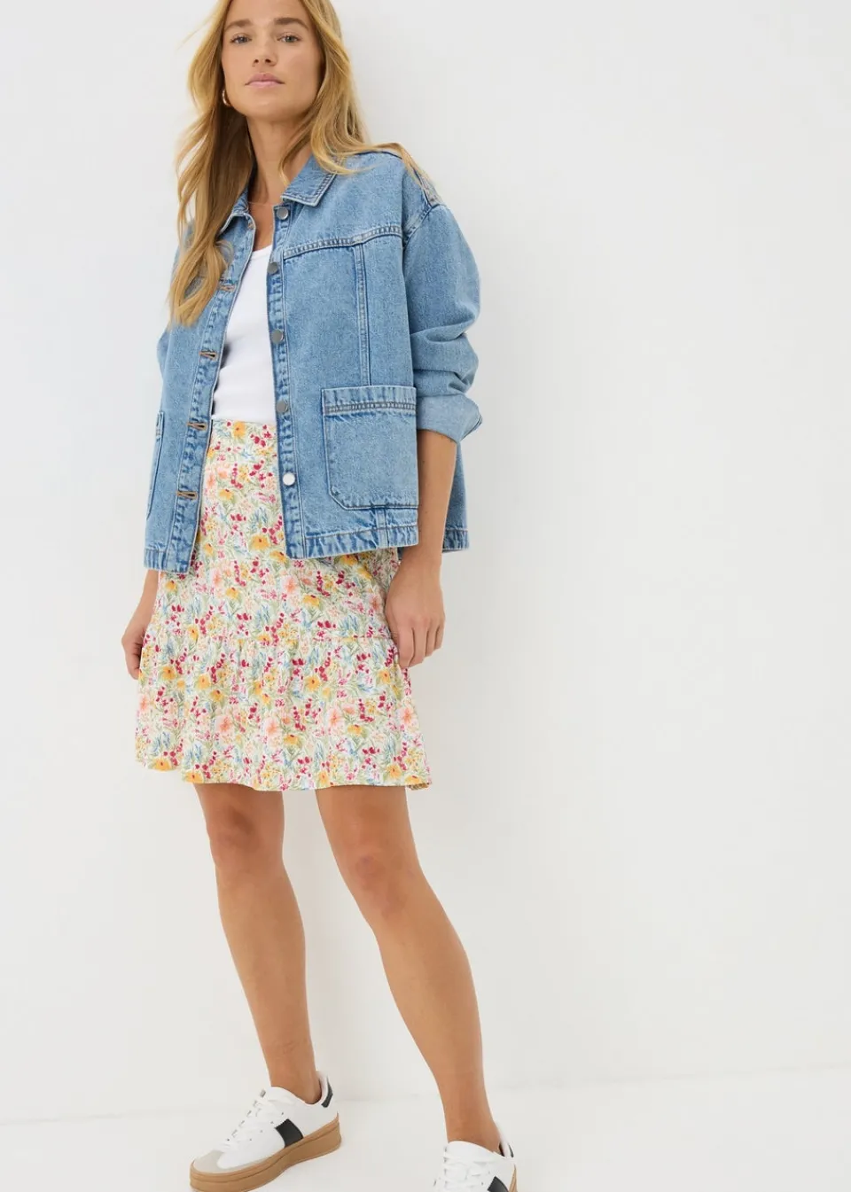 Skirts>Papaya Multicolour Floral Mini Skirt