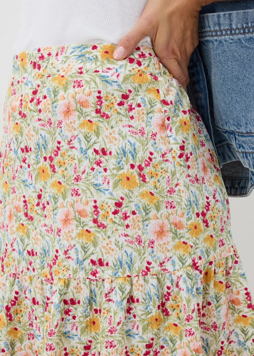 Skirts>Papaya Multicolour Floral Mini Skirt