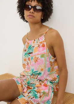 Shorts>Papaya Holiday Multicolour Summer Print Co Ord Shorts